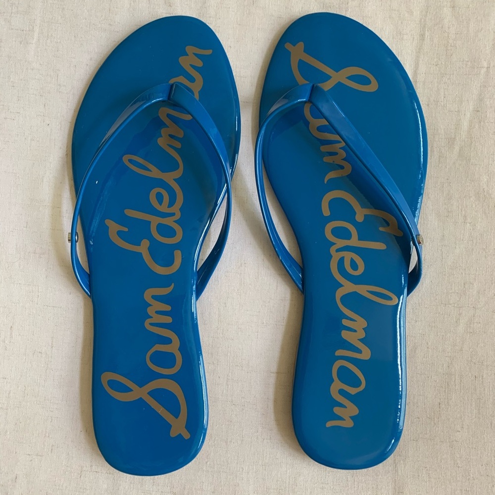 Sam Edelman PATENT FLIP FLOPS Sz. 8.5